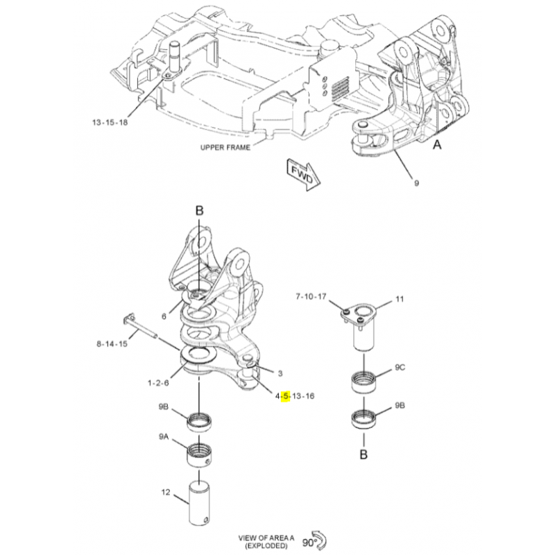 ШТИФТ ЗАДНЕЙ БАБКИ МИНИ-ЭКСКАВАТОР CAT