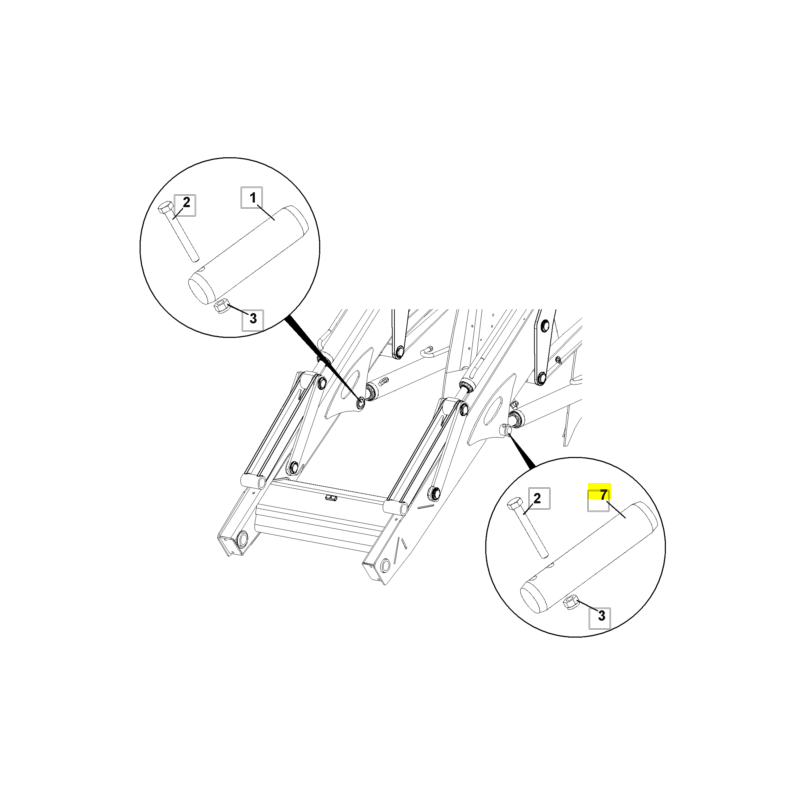 Штифт рычага подъема JCB экскаватор-погрузчик 3CX 4CX 185x44, 5 мм