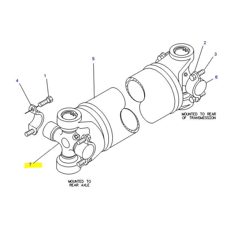 КАРДАННЫЙ ВАЛ CAT ЭКСКАВАТОР-ПОГРУЗЧИК