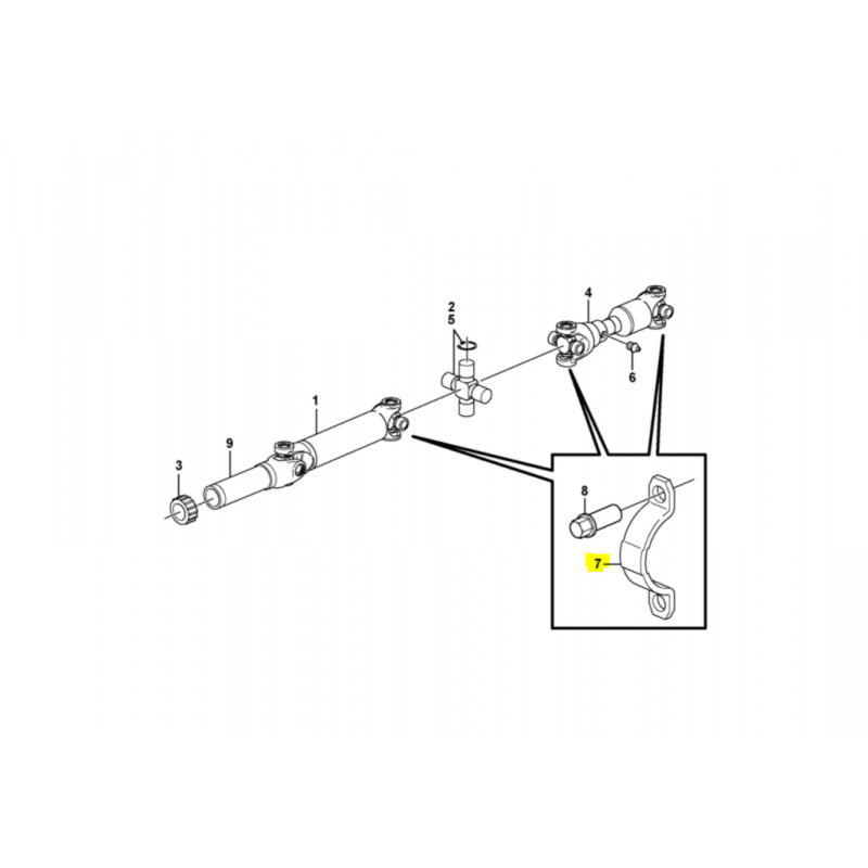 ХОМУТ КРЕСТОВОГО ВАЛА VOLVO ЭКСКАВАТОР-ПОГРУЗЧИК