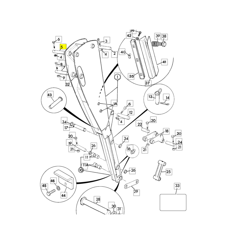 Штифт привода JCB экскаватор-погрузчик 50x277