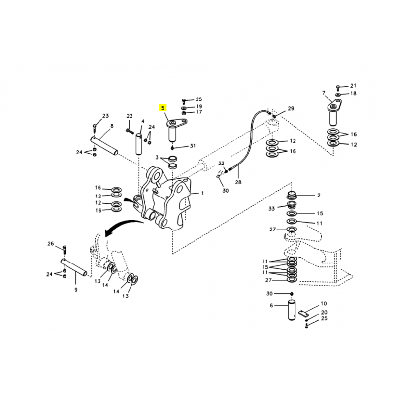 Штифт 70X155 привода бум мини экскаватор VOLVO