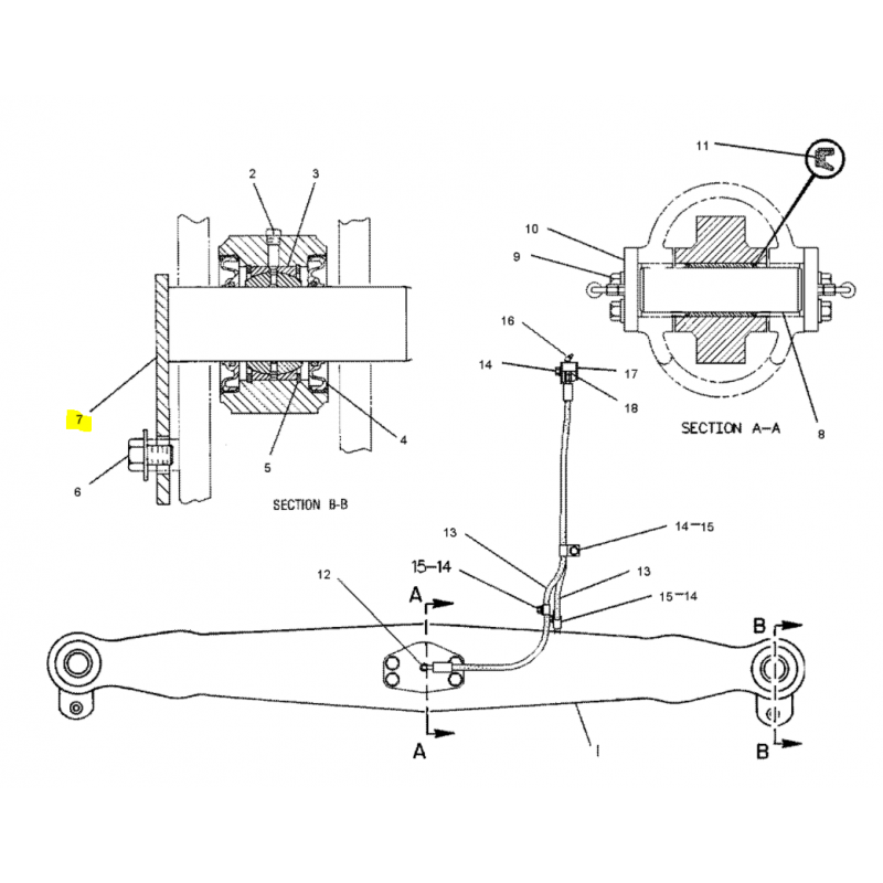 Штифт коромысла 60X215 бульдозер CATERPILLAR