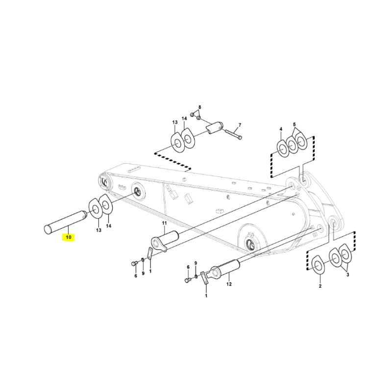 70X440 ШТИФТ РЫЧАГА ЭКСКАВАТОРА VOLVO