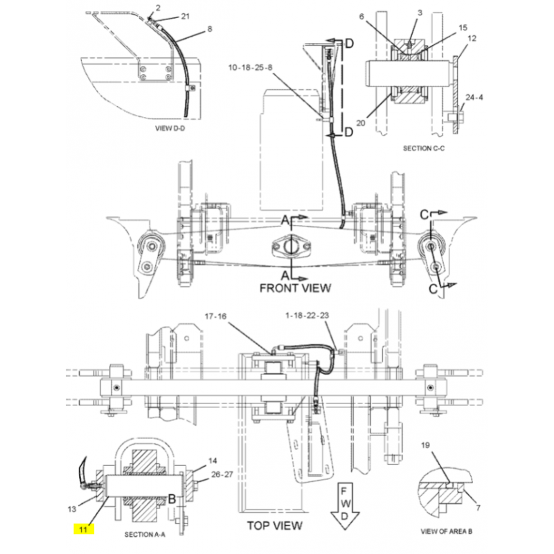 ШТИФТ ТЯГОВОЙ РАМЫ CAT D6N D6M
