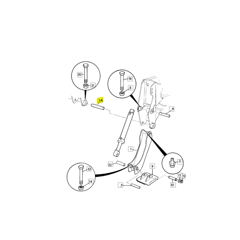 Штифт 51X285 стабилизатора JCB экскаватор-погрузчик 3CX 4CX