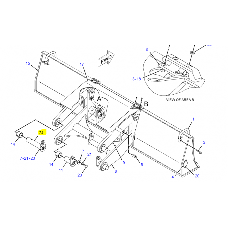 Штифт 60X280 крепления плуга экскаватор CAT