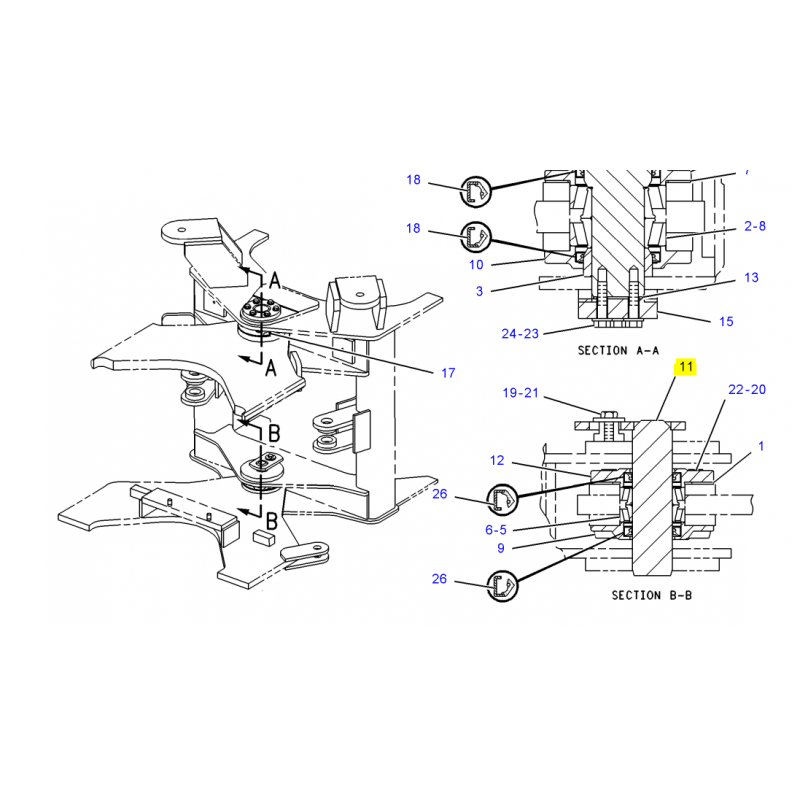 ШТИФТ 51X195 CAT ЗАРЯДНОЕ УСТРОЙСТВО