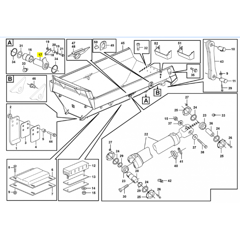 Штифт 90X245 KIPRA ванны VOLVO самосвал