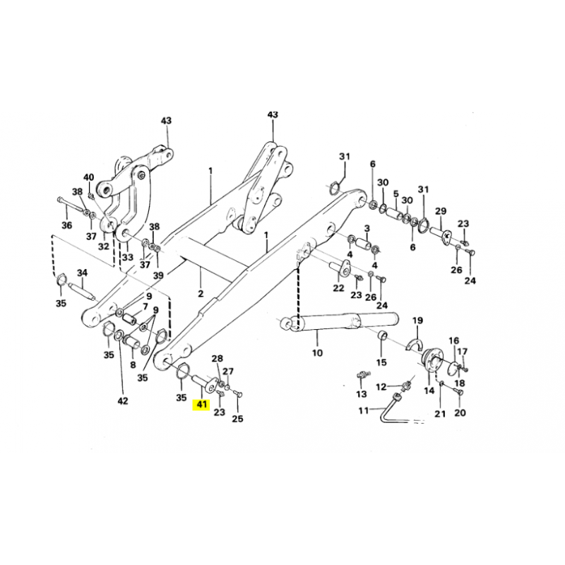 Штифт 70X225 крепления ковша погрузчик VOLVO