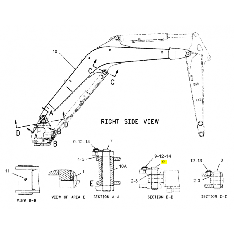 Штифт 40X137 крепления привода подъемного рычага мини-экскаватор CAT