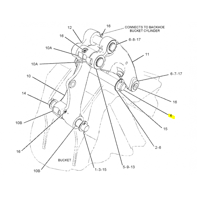 ЗАДНИЙ КОВШ CAT ЭКСКАВАТОР-ПОГРУЗЧИК