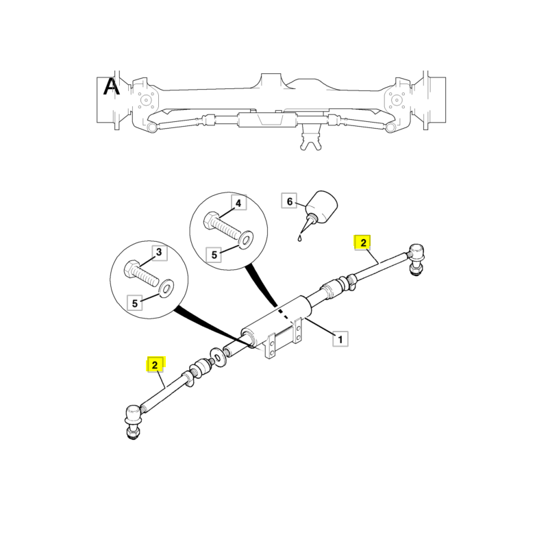 РУЛЕВАЯ ТЯГА JCB ЭКСКАВАТОР-ПОГРУЗЧИК 3CX 4CX