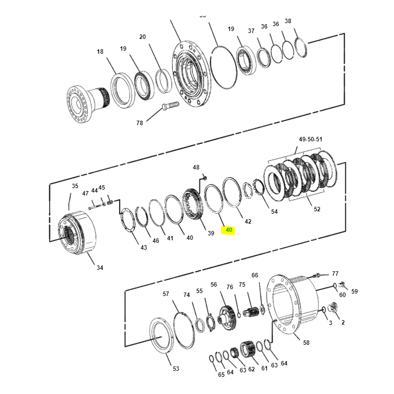УПЛОТНЕНИЕ СТУПИЦЫ КОЛЕСА CVA CAT ЭКСКАВАТОР