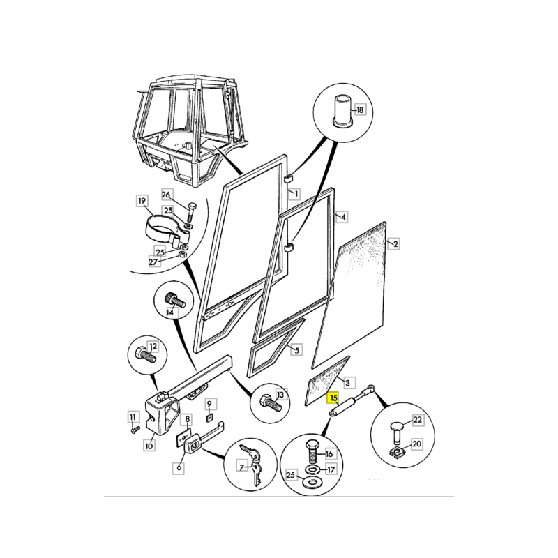 ПРИВОД ДВЕРИ JCB ЭКСКАВАТОР-ПОГРУЗЧИК CVA