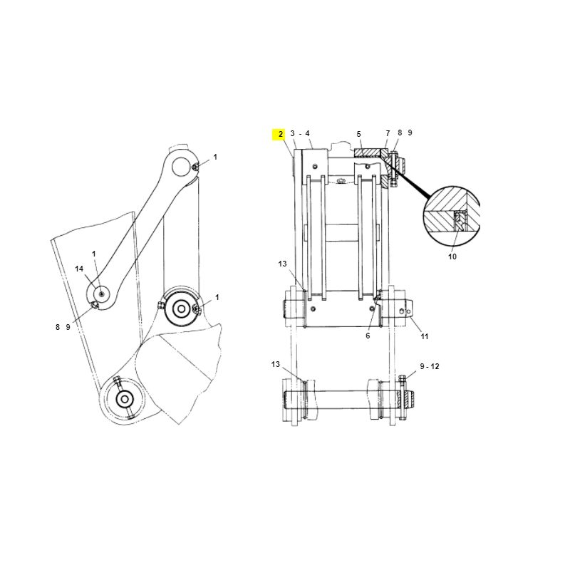 Штифт 80X515 ковша экскаватора Cat