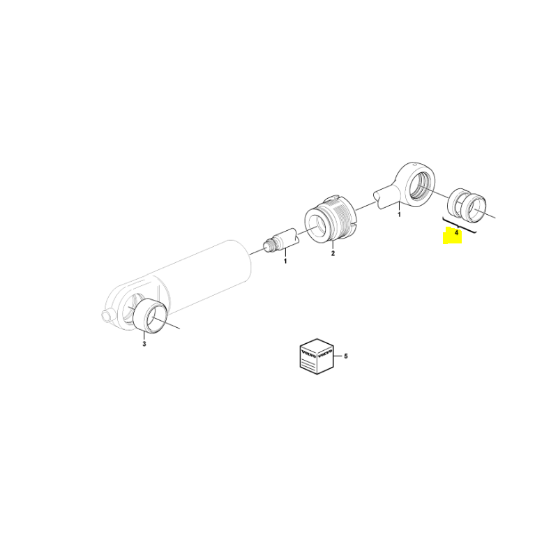 ВТУЛКА ПРИВОДА ЧЕЛЮСТИ БРОНЗА + ТЕФЛОНОВЫЙ ЭКСКАВАТОР-ПОГРУЗЧИК VOLVO