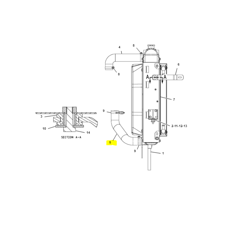 РЕЗИНОВАЯ ТРУБКА CAT ЭКСКАВАТОР-ПОГРУЗЧИК СЕРИИ D C ОРИГИНАЛ