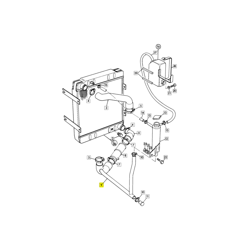 ШЛАНГ ОХЛАЖДАЮЩЕЙ ЖИДКОСТИ JCB ЭКСКАВАТОР-ПОГРУЗЧИК 3CX 4CX