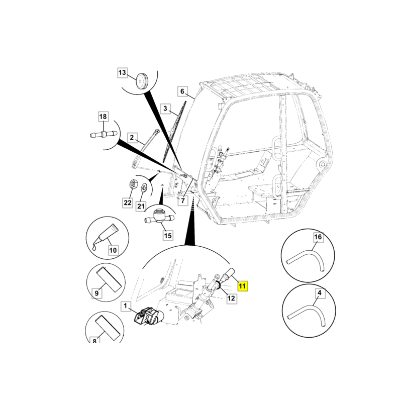 ПЕРЕКЛЮЧАТЕЛЬ ПОВОРОТА / СВЕТА / СТЕКЛООЧИСТИТЕЛЯ JCB ЭКСКАВАТОР-ПОГРУЗЧИК CVA