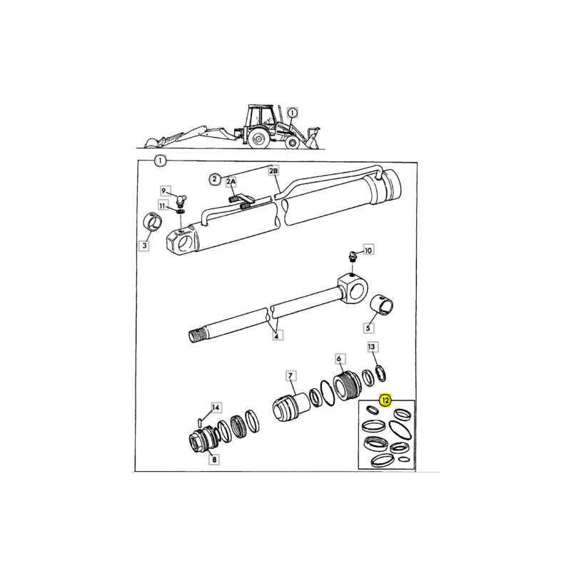 КОМПЛЕКТ УПЛОТНЕНИЙ ПРИВОДА JCB ЭКСКАВАТОР-ПОГРУЗЧИК 3CX 4CX CVA
