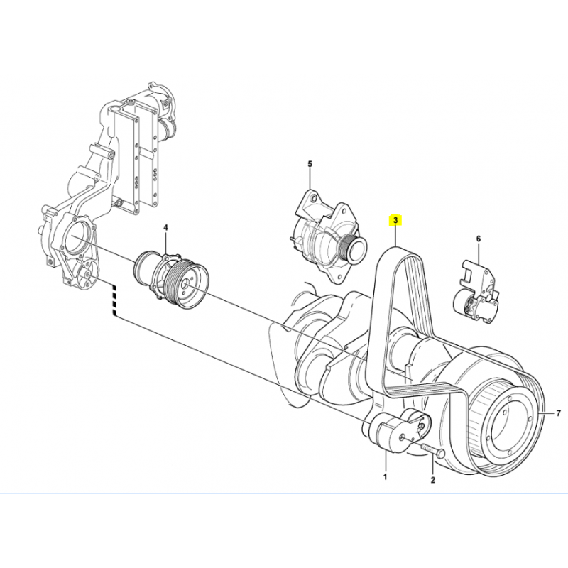 V-ОБРАЗНЫЙ РЕМЕНЬ VOLVO ЭКСКАВАТОР ПОГРУЗЧИК CVA