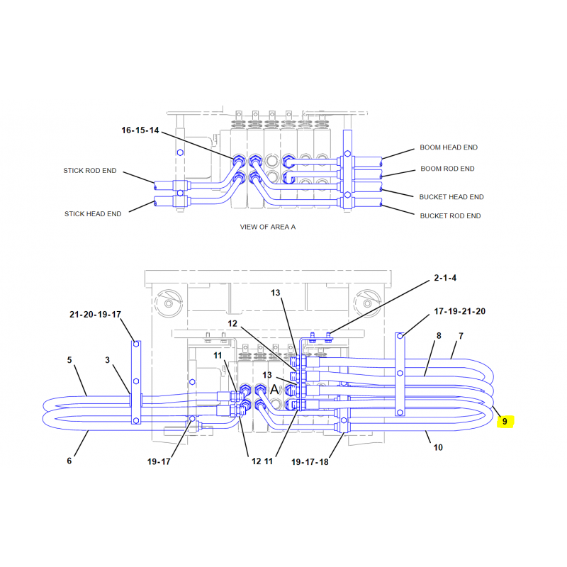 ГИДРАВЛИЧЕСКИЙ КАБЕЛЬ CAT ЭКСКАВАТОР-ПОГРУЗЧИК ОРИГИНАЛ