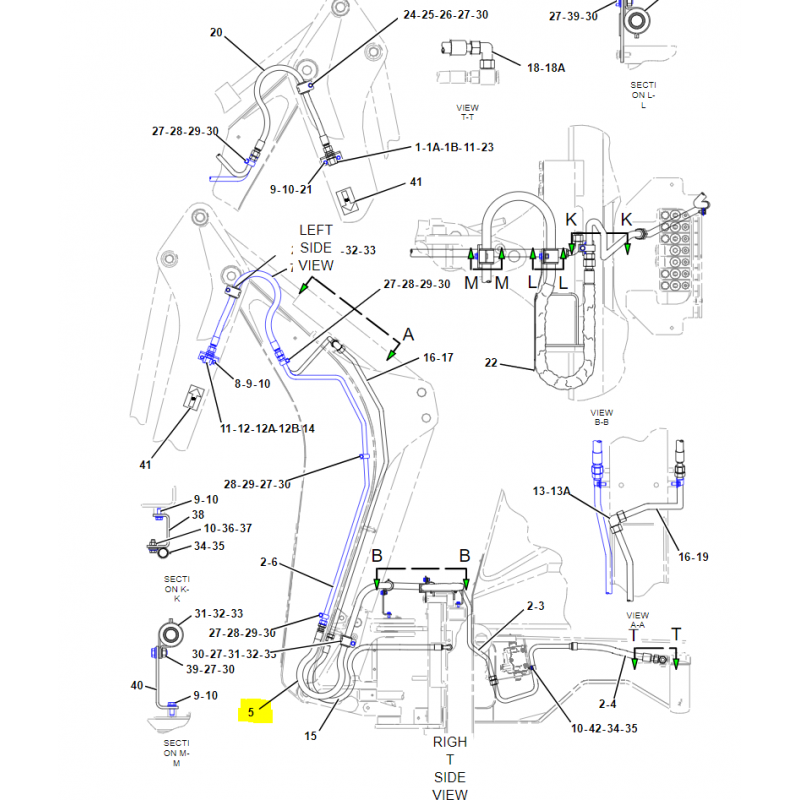 ГИДРАВЛИЧЕСКАЯ ЛИНИЯ СТРЕЛЫ CAT ЭКСКАВАТОР-ПОГРУЗЧИК ОРИГИНАЛ
