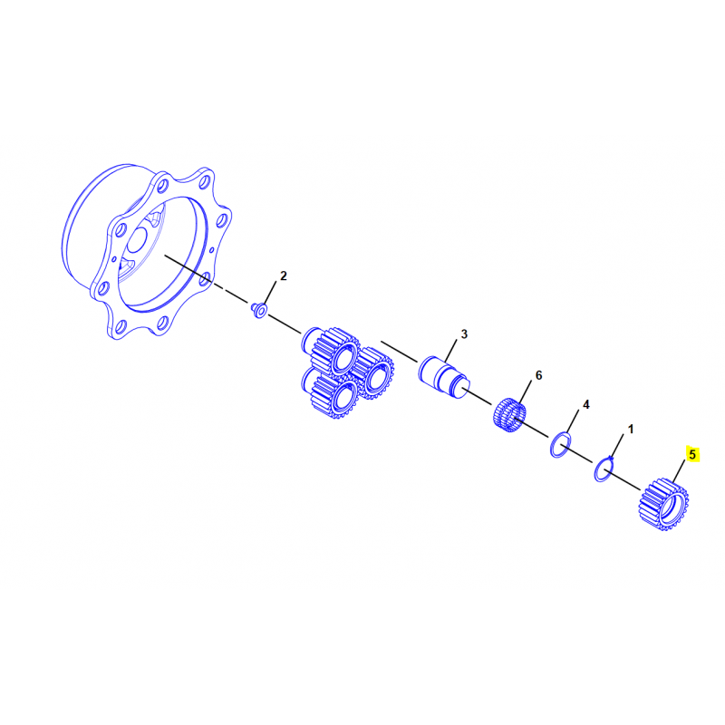СПУТНИКОВАЯ ЗВЕЗДОЧКА ПЕРЕДНЕГО МОСТА CAT ЭКСКАВАТОР-ПОГРУЗЧИК