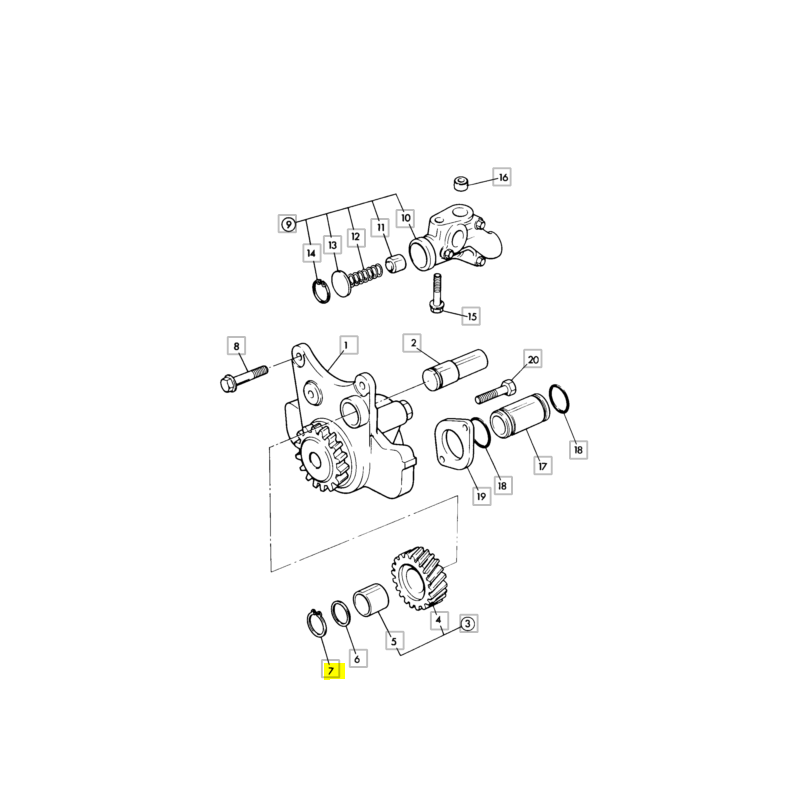 ЗАЩИТА ПРОМЕЖУТОЧНОГО КОЛЕСА МАСЛЯНОГО НАСОСА JCB ЭКСКАВАТОР-ПОГРУЗЧИК ТЕЛЕСКОПИЧЕСКИЙ ПОГРУЗЧИК