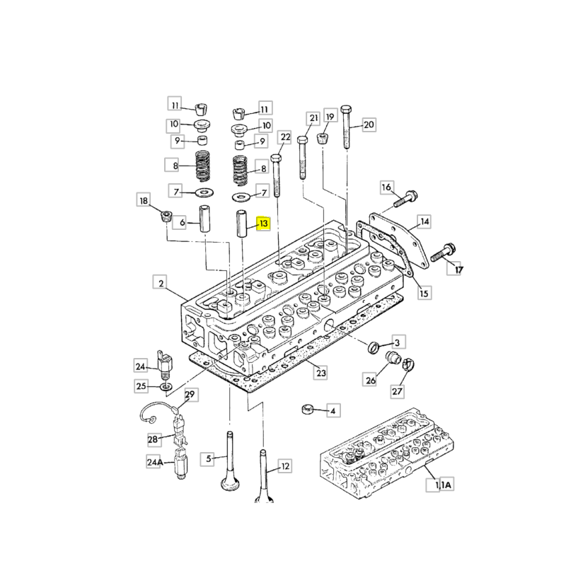 НАПРАВЛЯЮЩАЯ КЛАПАНА ДВИГАТЕЛЯ JCB ЭКСКАВАТОР-ПОГРУЗЧИК