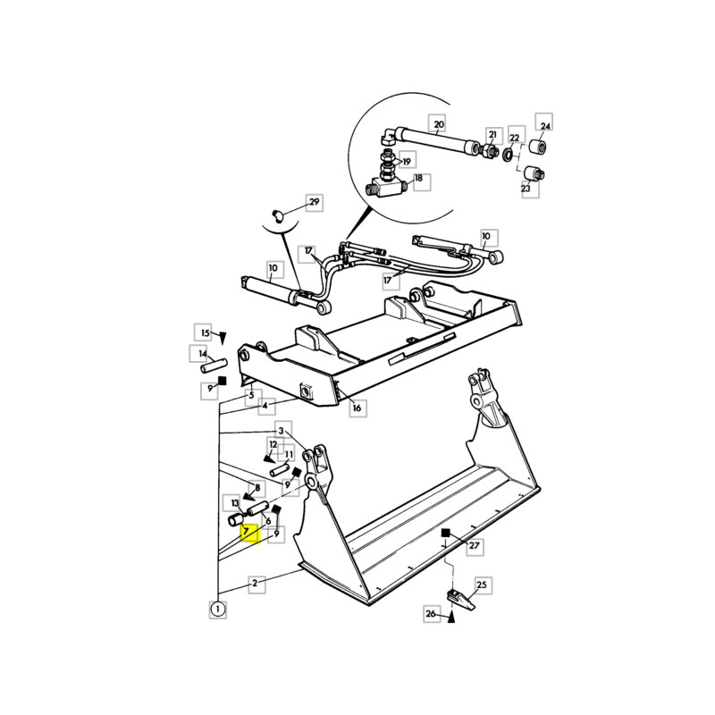 ВТУЛКА КРЕПЛЕНИЯ ПЕРЕДНЕГО КОВША JCB 3CX