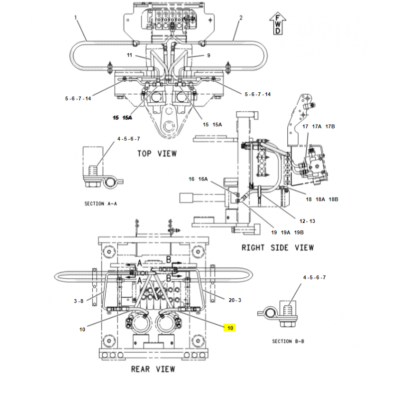 ЭКСКАВАТОР-ПОГРУЗЧИК CAT SWING ЦИЛИНДР ШЛАНГ ОРИГИНАЛ