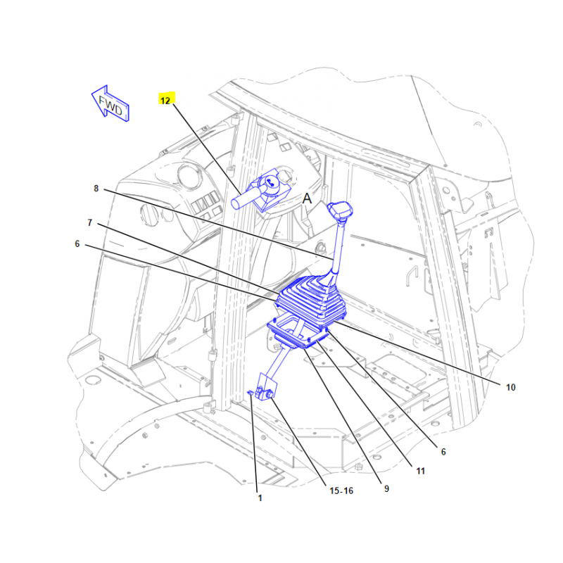 ПЕРЕКЛЮЧАТЕЛЬ ПРИВОДА CVA ЭКСКАВАТОР-ПОГРУЗЧИК CAT