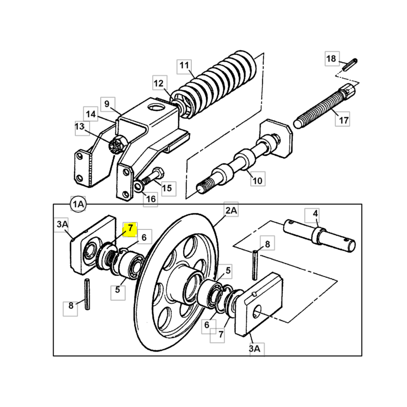 УПЛОТНЕНИЕ НАТЯЖНОГО КОЛЕСА JCB / CORTECO