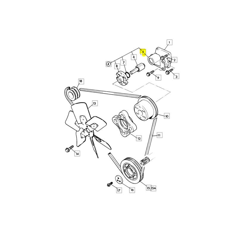 КРЕПЛЕНИЕ ВЕНТИЛЯТОРА JCB ЭКСКАВАТОР-ПОГРУЗЧИК 3CX 4CX