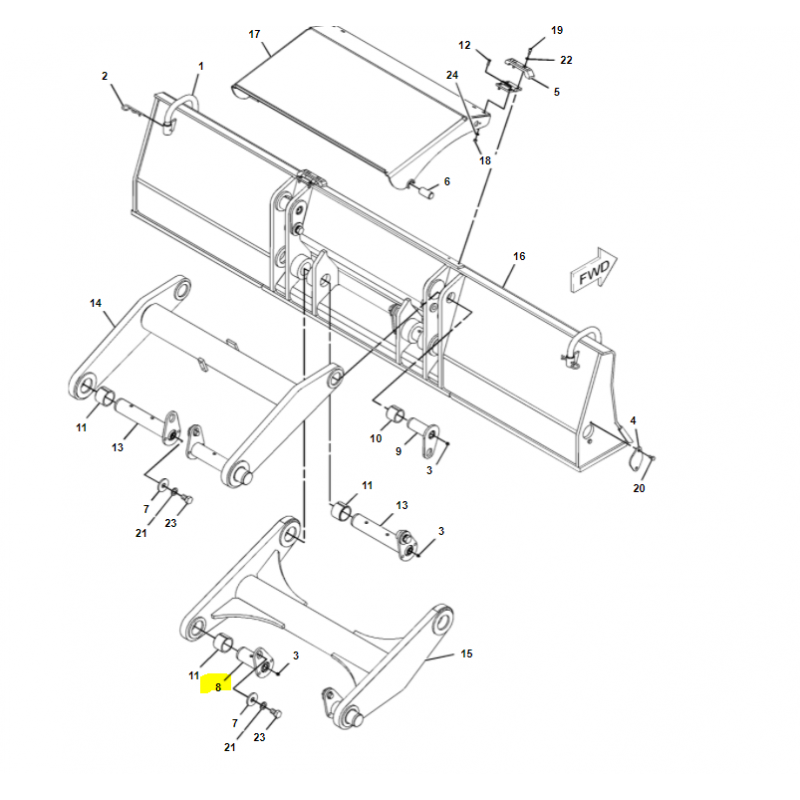 ШТИФТ КРЕПЛЕНИЯ ПЛУГА КОЛЕСНЫЙ ЭКСКАВАТОР CAT