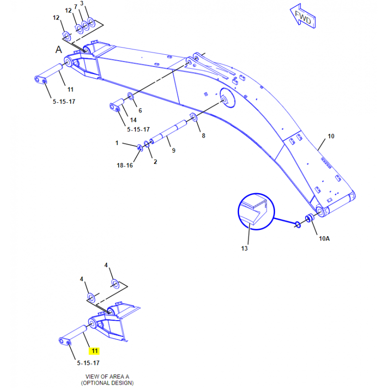 ПАЛЕЦ РУКИ ЭКСКАВАТОР CAT