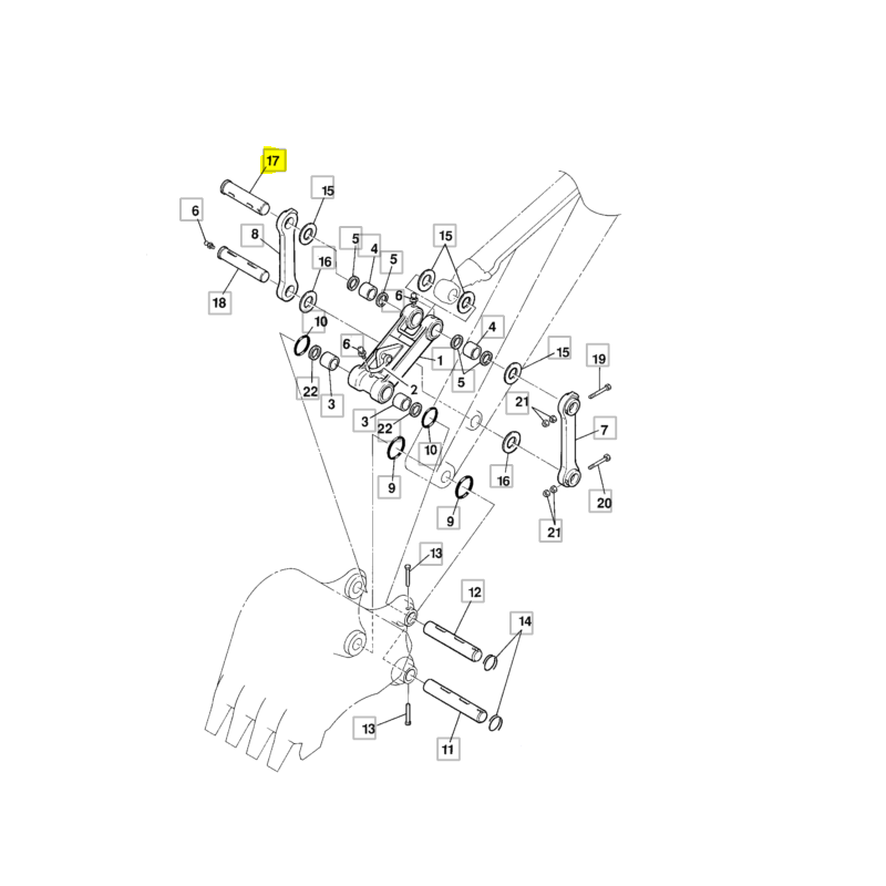 ШТИФТ ПРИВОДА КОВША ЭКСКАВАТОР JCB