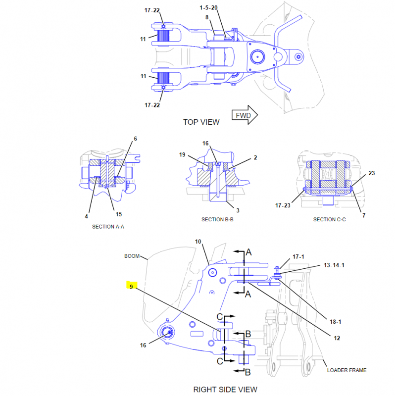 ПОВОРОТНЫЙ ШТИФТ РЫЧАГА CAT ЭКСКАВАТОР-ПОГРУЗЧИК