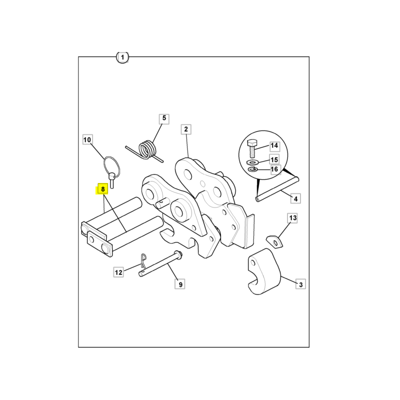 БЫСТРОРАЗЪЕМНЫЙ штифт JCB мини-экскаватор CVA 203X25