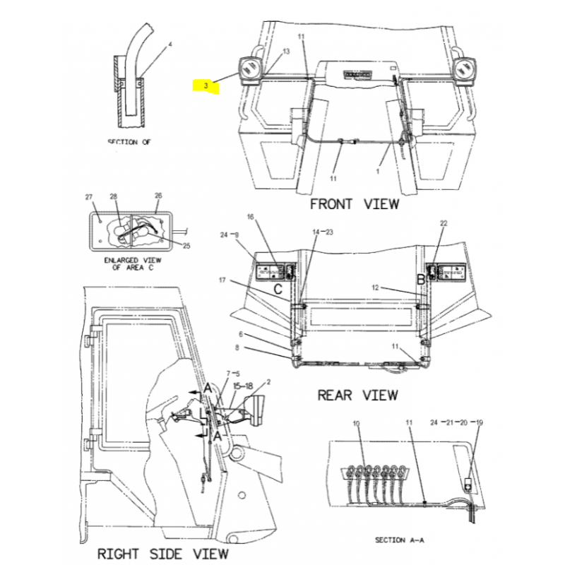 ДОРОЖНЫЙ ФОНАРЬ CVA ЭКСКАВАТОР-ПОГРУЗЧИК TELEHANDLER CAT