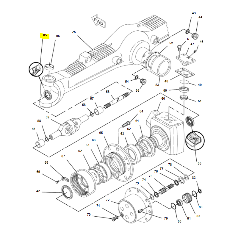 УПЛОТНЕНИЕ ПОЛУОСИ ЭКСКАВАТОРА ЭКСКАВАТОР-LADO CAT CVA