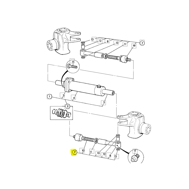 РУЛЕВАЯ ТЯГА В СБОРЕ ЭКСКАВАТОР JCB ROTA