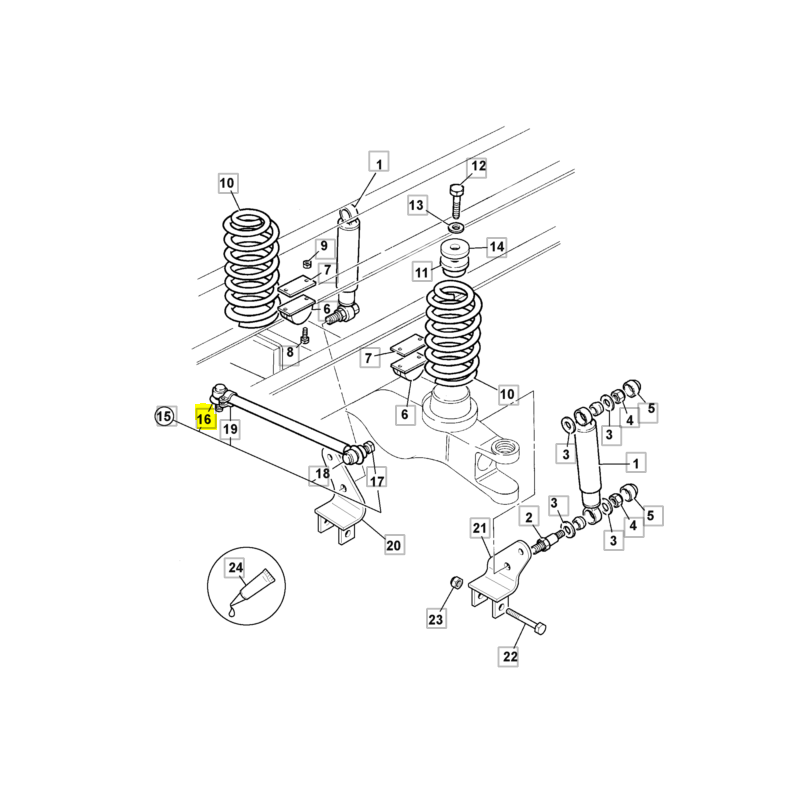 КОМПЛЕКТ ДЛЯ РЕМОНТА ШТАНГИ ROTA JCB FASTRAC