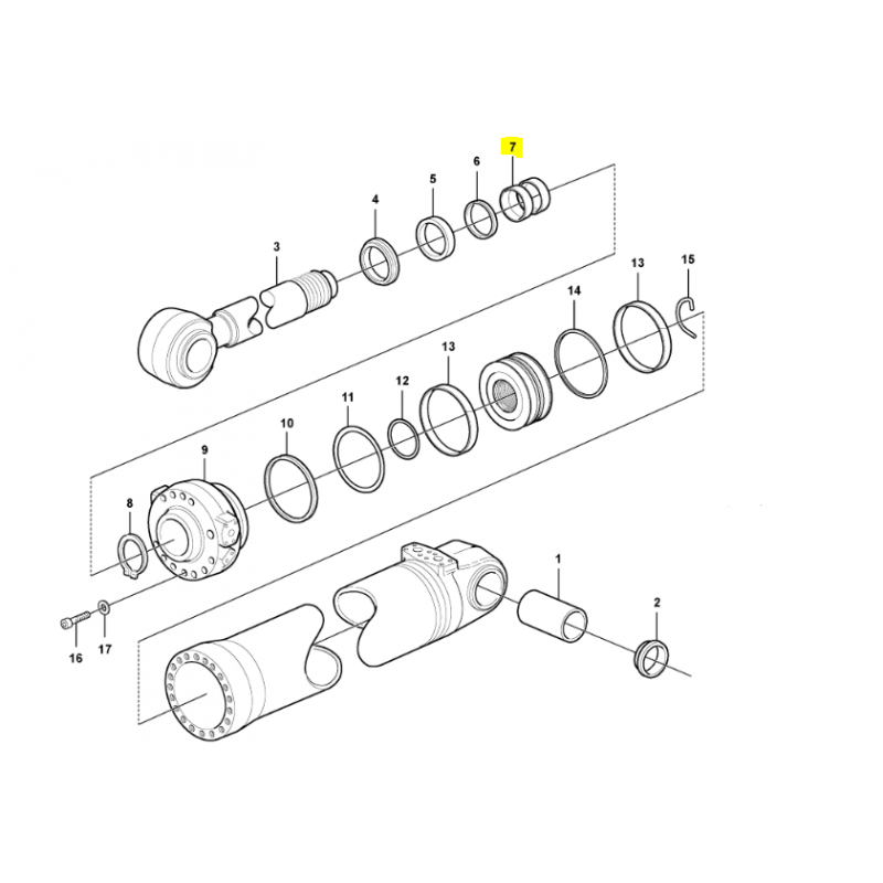 ВТУЛКА В ПРИВОДЕ НАКЛОНА VOLVO ПОГРУЗЧИК