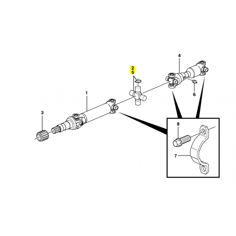 КРЕСТОВИНА КАРДАННОГО ВАЛА ЭКСКАВАТОР-ПОГРУЗЧИК VOLVO