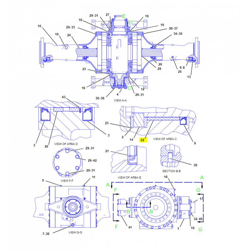 ВТУЛКА МОСТА ПРИВОДА CAT КОЛЕСНЫЙ ПОГРУЗЧИК