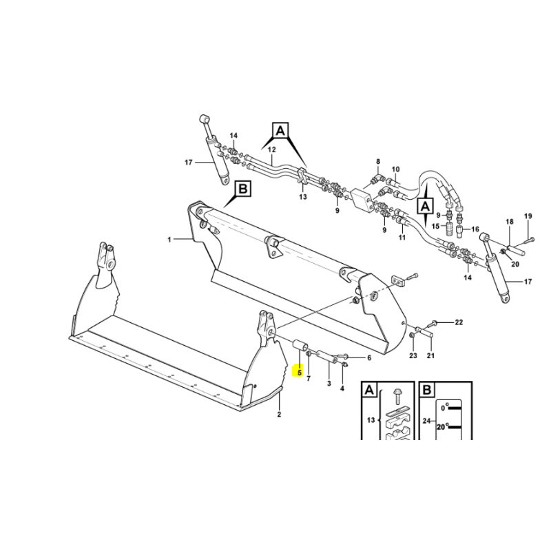 ВТУЛКА ОТКРЫВАНИЯ ПЕРЕДНЕГО КОВША VOLVO ЭКСКАВАТОР-ПОГРУЗЧИК