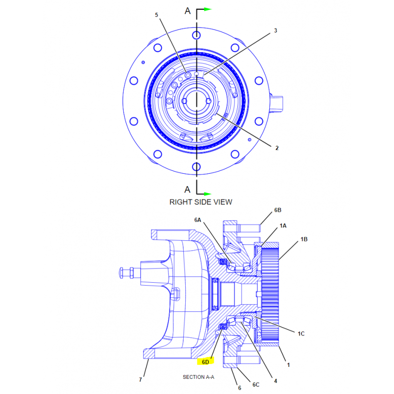 УПЛОТНЕНИЕ ДЕМПФЕРА CAT ЭКСКАВАТОР-ПОГРУЗЧИК CVA